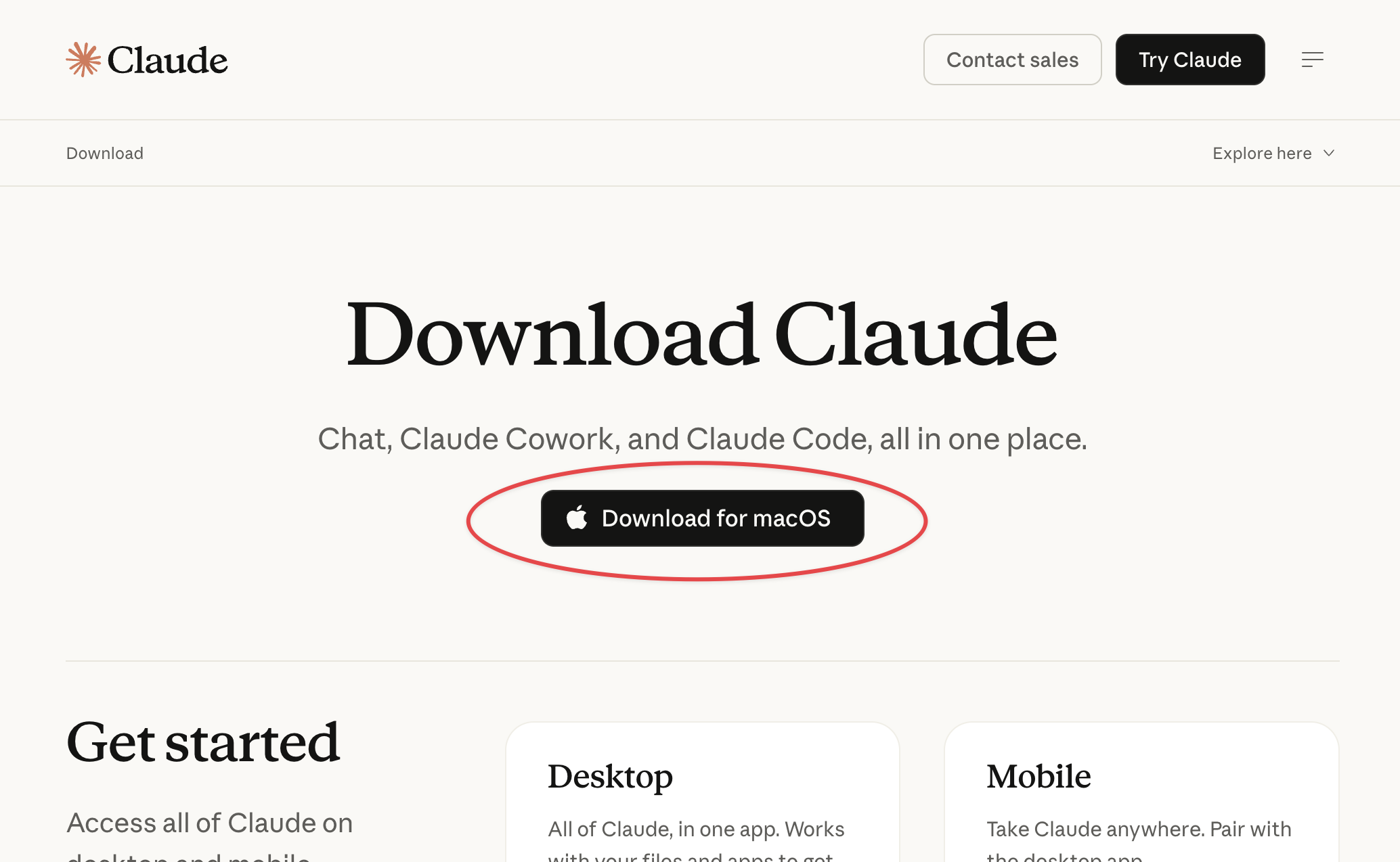 下載 Claude Desktop